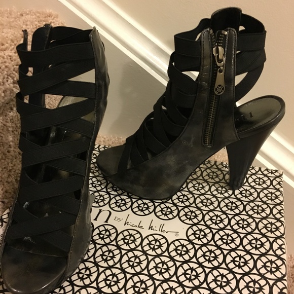 Nicole by Nicole Miller Shoes - 🔥N by Nicole Miller Sexy Strappy Black 4” Heels